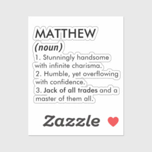 Matthew name, Editable name, Custom name Sticker
