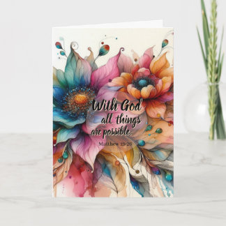 Matthew Scripture Christian Prayer Encouragement Card