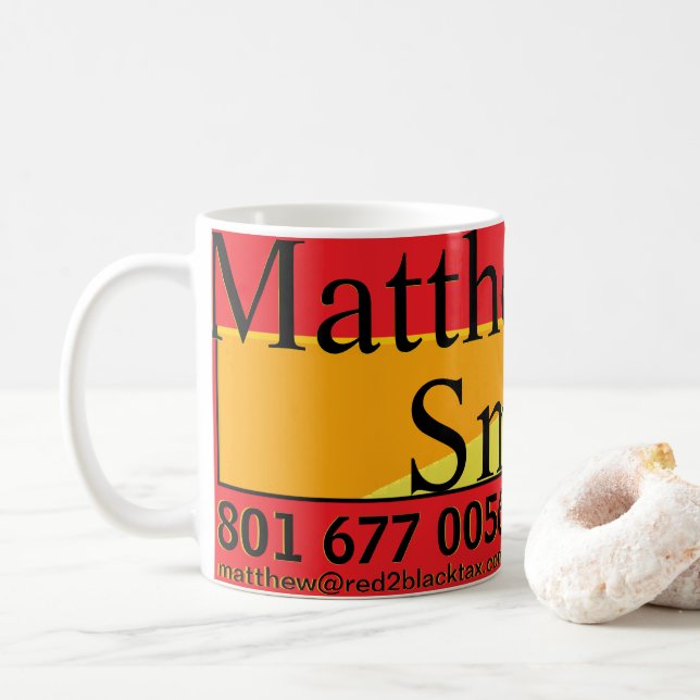 Matthew Smith R2B Certified Public Accountant Coffee Mug (With Donut)