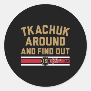 Matthew Tkachuk Around And Find Out Florida Hockey Classic Round Sticker