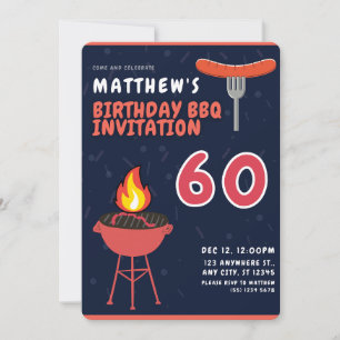 Matthew's 60th Birthday BBQ Invitations