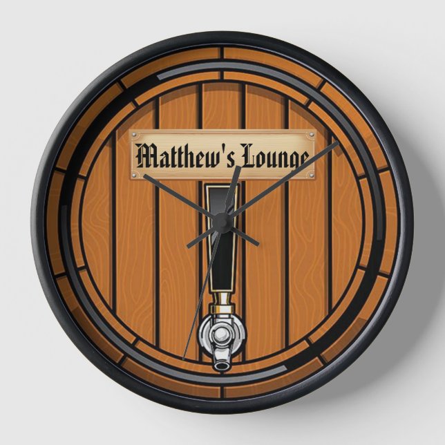 Matthew's Lounge Round  Clock (Front)