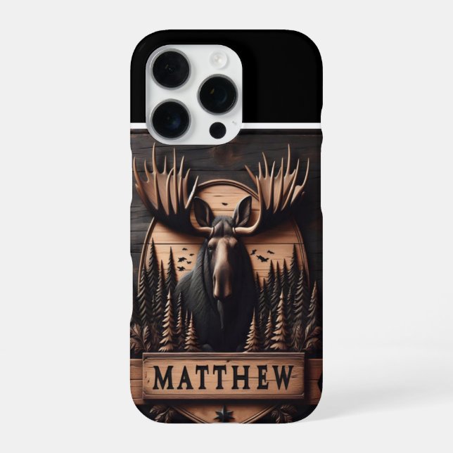 Matthew's Moose Crest Iphone Case (Back)