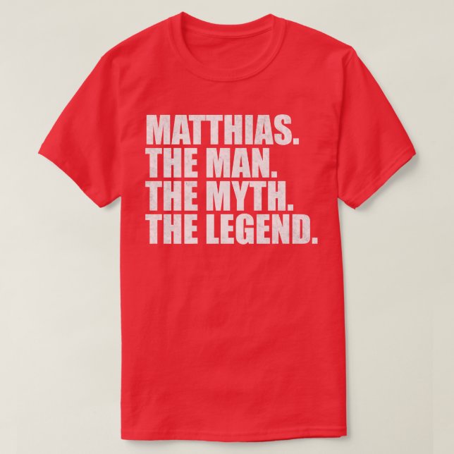 MatthiasMatthias Name Matthias given name T-Shirt (Design Front)