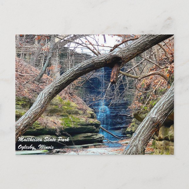 Matthiessen Illinois State Park Postcard (Front)