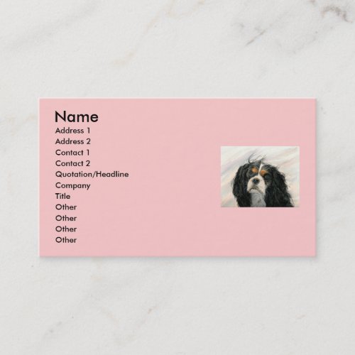Mattie the King Charles Cavalier Business Card Template