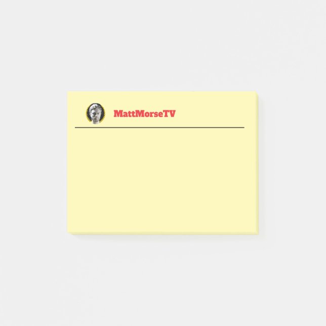 MattMorseTV Post It Notes (various sizes) (Front)