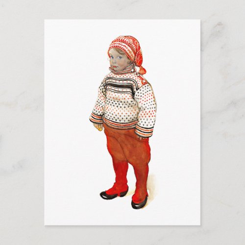 Matts in Sweater and Stocking Hat Postcard