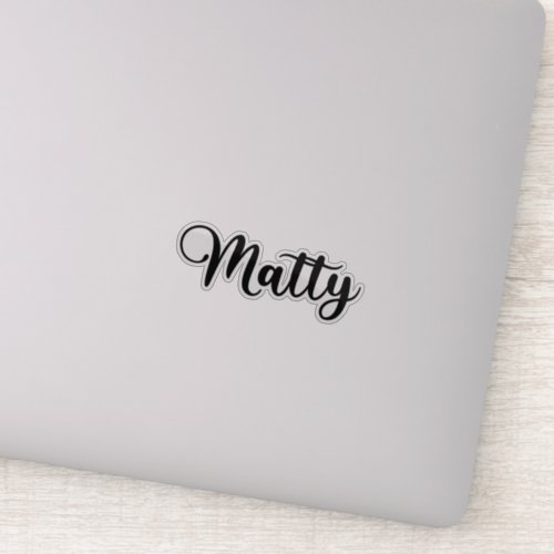 Matty Name _ Handwritten Calligraphy Sticker