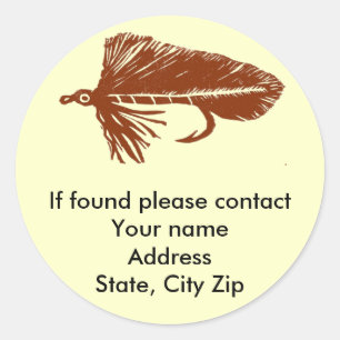 Matuka streamer, fly fishing, fly tying, art classic round sticker