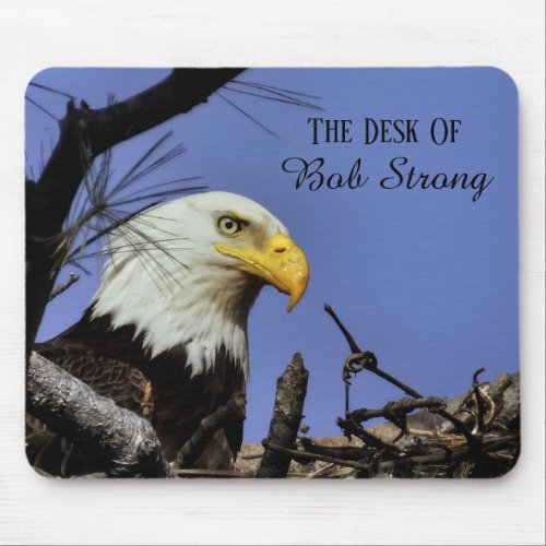 Mature Bald Eagle The desk of Personalize Mouse Pad
