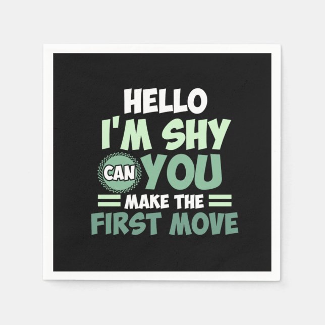 Mature Pun Hilarious Flirt Dating Joke Hello Im Sh Napkins (Front)