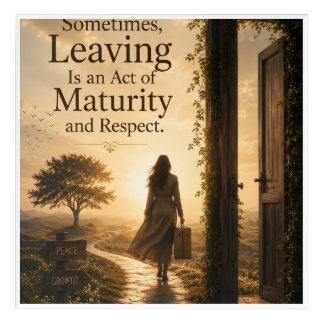 Maturity and Respect – Sometimes Leaving Acrylic Print