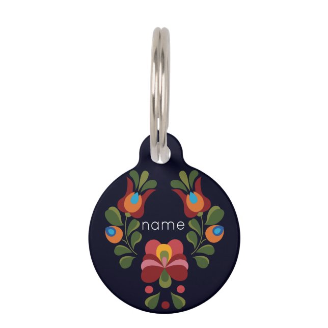 Matyo Flower Arrangement  Pet ID Tag (Front)