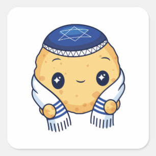 Matzah ball square sticker