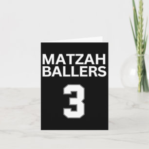 Matzah Ballers 3 Funny Jewish Pun Basketball Team Card