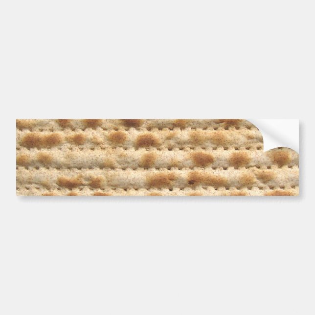 Matzah biscuit flatbread bumper sticker (Front)