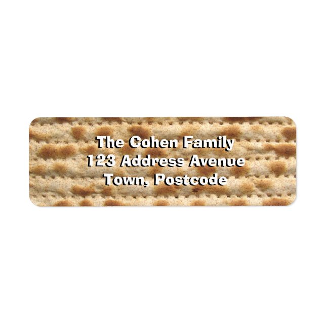 Matzah Label (Front)