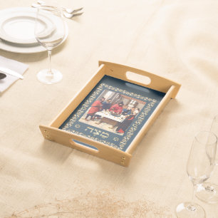 Matzah / Matzo Hebrew Text Passover Serving Tray
