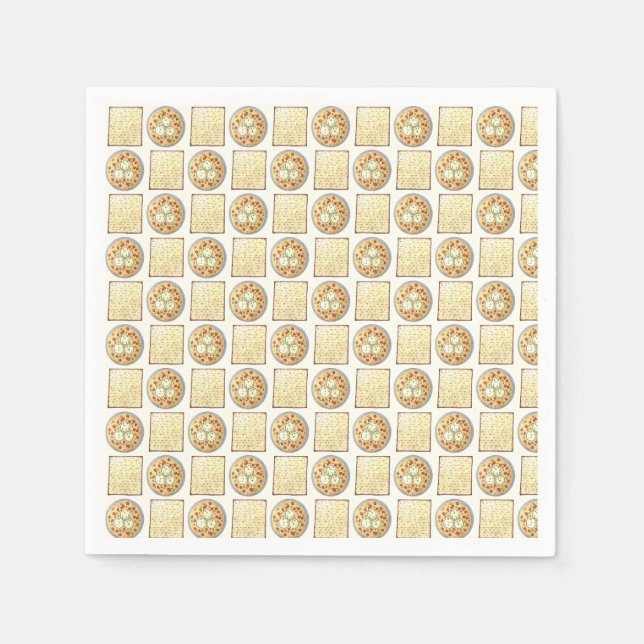 Matzo Ball Soup Matzah Flatbread Passover Cuisine Napkins (Front)