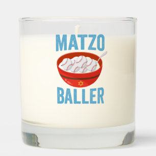 Matzo Baller Funny Baseball Hanukkah Holiday Gift Scented Candle