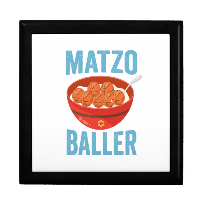 Matzo Baller Funny Basketball Hanukkah Gift Box (Front)