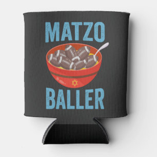 Matzo Baller Funny Football Hanukkah Rugby Gift  Can Cooler