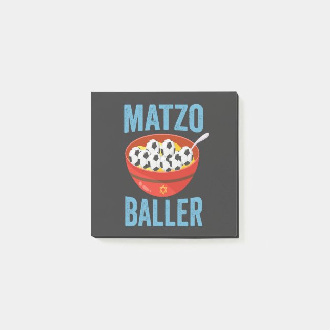 Matzo Baller Funny Soccer Hanukkah Holiday Gift  Post-it Notes (Front)