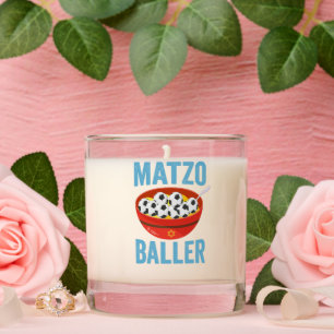 Matzo Baller Funny Soccer Hanukkah Holiday Gift Scented Candle