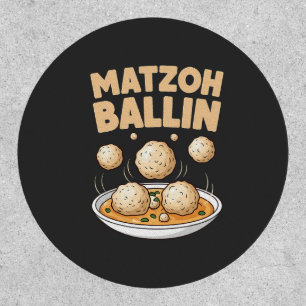 Matzo Baller Hanukkah Food Jewish Culture Patch