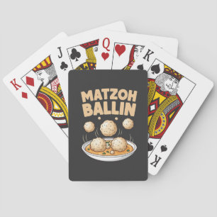 Matzo Baller Hanukkah Food Jewish Culture Poker Cards