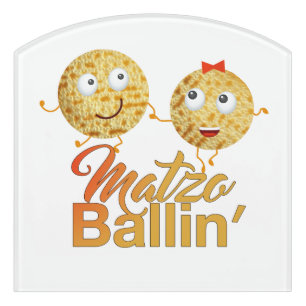 Matzo Ballin'. Passover Pesach Seder Door Sign