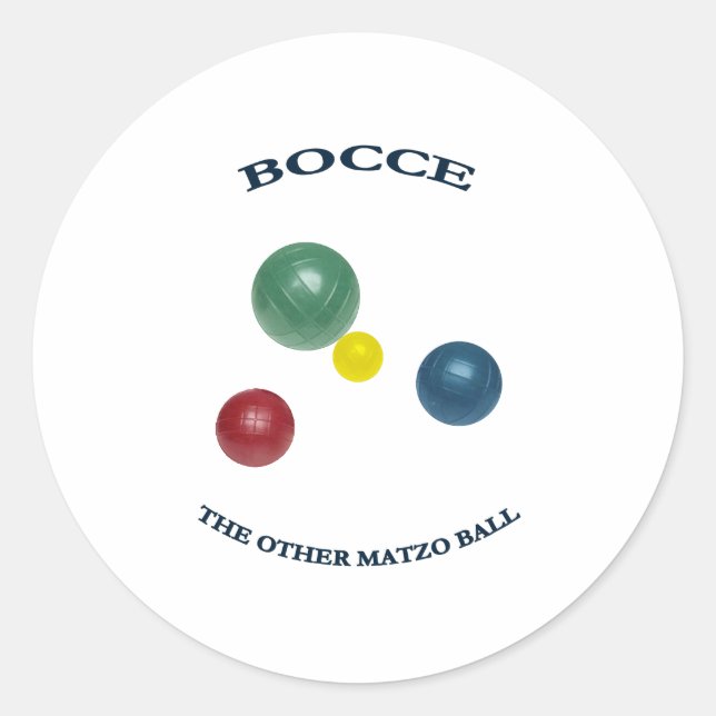 Matzo Bocce Ball Classic Round Sticker (Front)