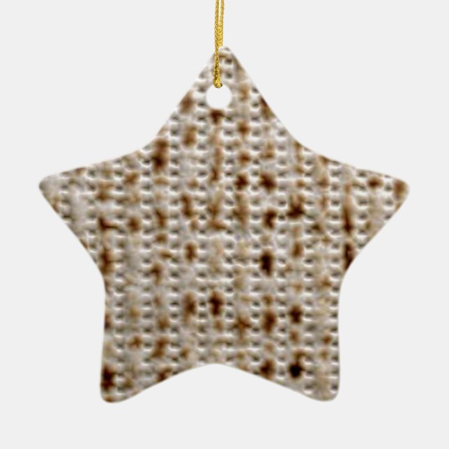 MATZO DESIGNS FOR PESACH CERAMIC ORNAMENT (Front)