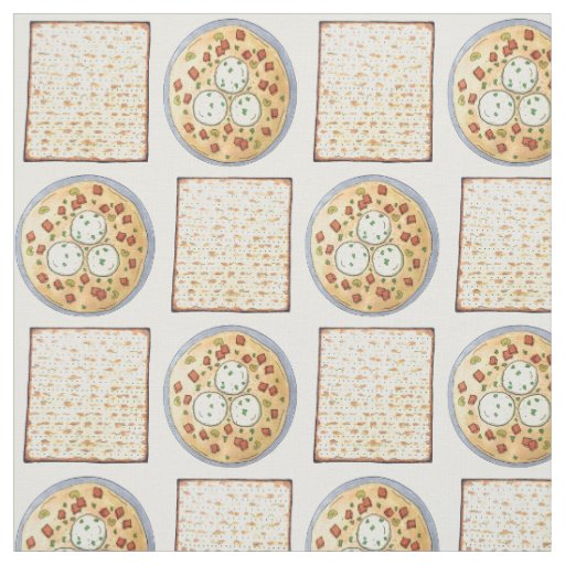 Matzo Matzah Ball Soup Jewish Cuisine Passover Fabric