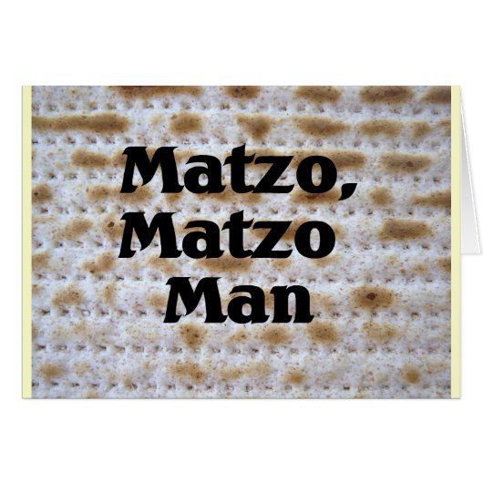 Matzo, Matzo Man Cards (Front Horizontal)