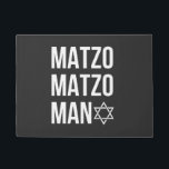 Matzo Matzo Man Jewish Hanukkah  Doormat<br><div class="desc">Jewish holiday humor,  Hanukkah parody,  funny Jewish shirt,  matzo pun,  Matzo Man joke,  retro Hanukkah joke,  festive Jewish gift,  Hanukkah 2025,  matzah song pun,  cultural food joke</div>