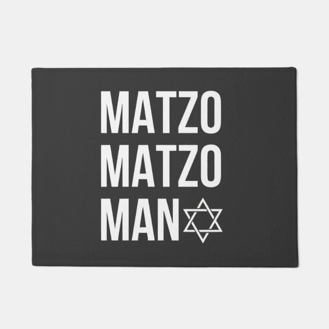 Matzo Matzo Man Jewish Hanukkah  Doormat (Front)
