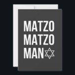 Matzo Matzo Man Jewish Hanukkah  Invitation<br><div class="desc">Jewish holiday humor,  Hanukkah parody,  funny Jewish shirt,  matzo pun,  Matzo Man joke,  retro Hanukkah joke,  festive Jewish gift,  Hanukkah 2025,  matzah song pun,  cultural food joke</div>