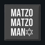 Matzo Matzo Man Jewish Hanukkah  Magnet<br><div class="desc">Jewish holiday humor,  Hanukkah parody,  funny Jewish shirt,  matzo pun,  Matzo Man joke,  retro Hanukkah joke,  festive Jewish gift,  Hanukkah 2025,  matzah song pun,  cultural food joke</div>