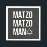 Matzo Matzo Man Jewish Hanukkah  Napkins<br><div class="desc">Jewish holiday humor,  Hanukkah parody,  funny Jewish shirt,  matzo pun,  Matzo Man joke,  retro Hanukkah joke,  festive Jewish gift,  Hanukkah 2025,  matzah song pun,  cultural food joke</div>