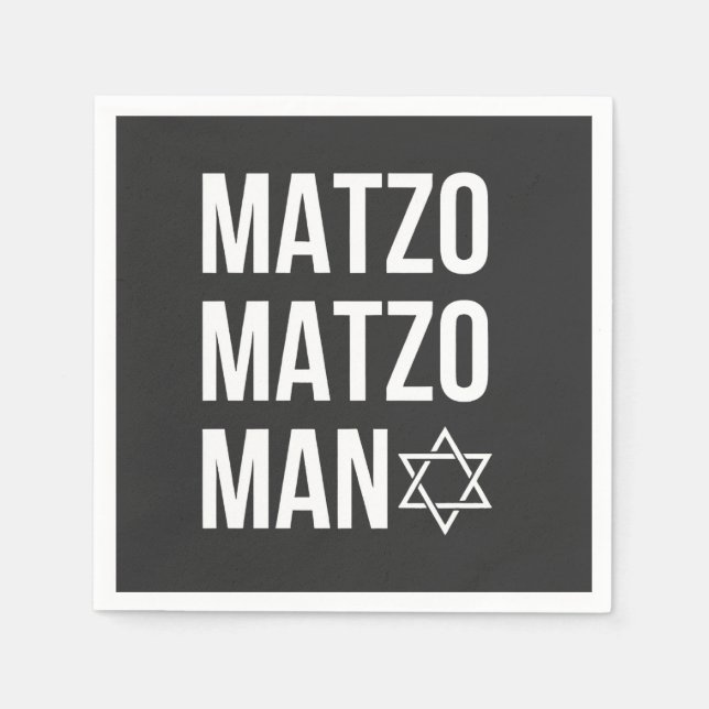 Matzo Matzo Man Jewish Hanukkah  Napkins (Front)