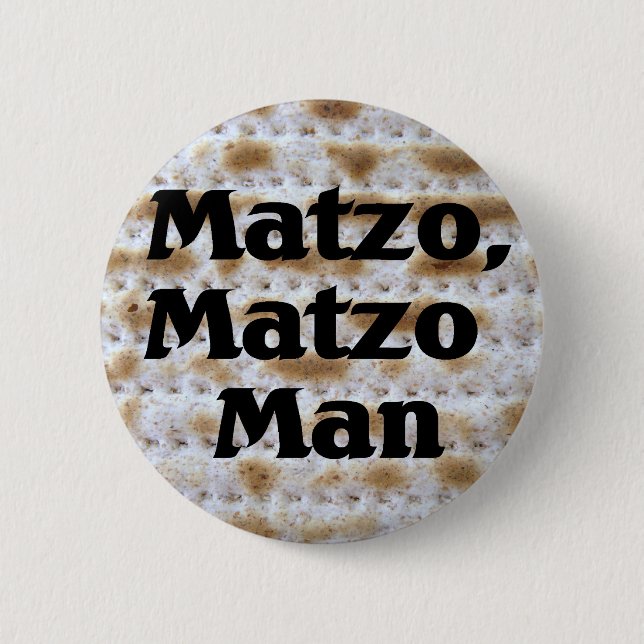 Matzo, Matzo Man Pinback Button (Front)