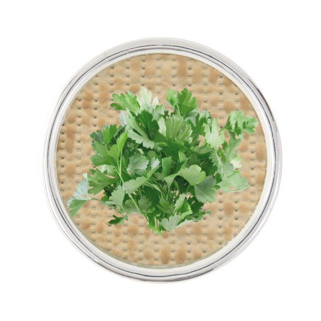 Matzoh and Parsley, Karpas Diem! Pin (Front)