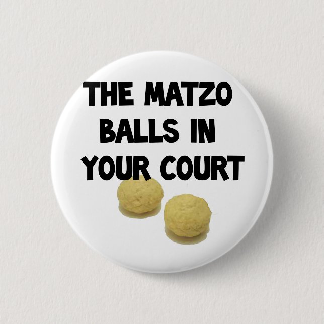 matzoh balls pinback button (Front)