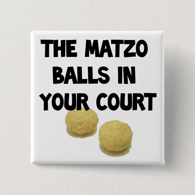 matzoh balls pinback button (Front)
