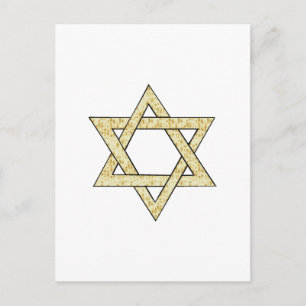 Matzoh Star of David Postcard