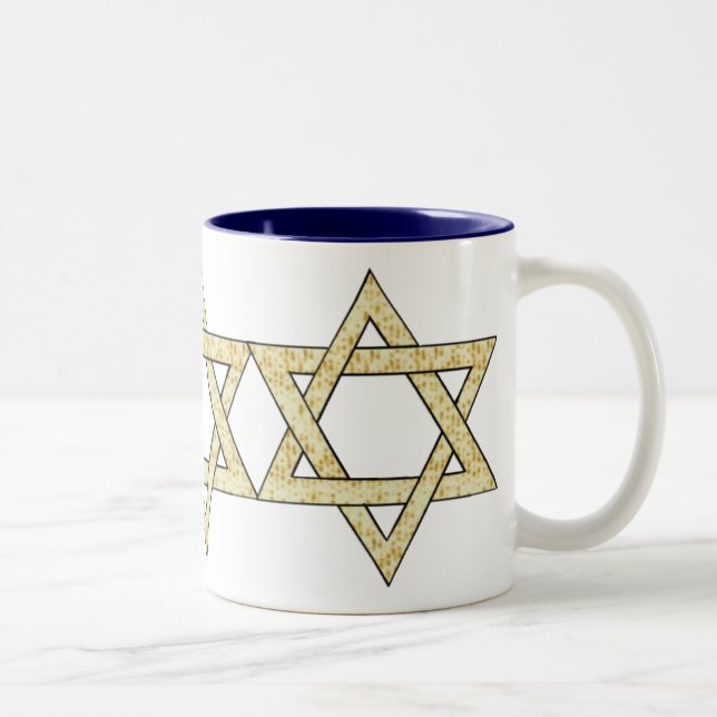Matzoh Star of David Two-Tone Coffee Mug (Right)
