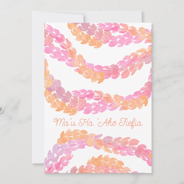 Ma'u ha 'aho fiefia thank you card (Front)