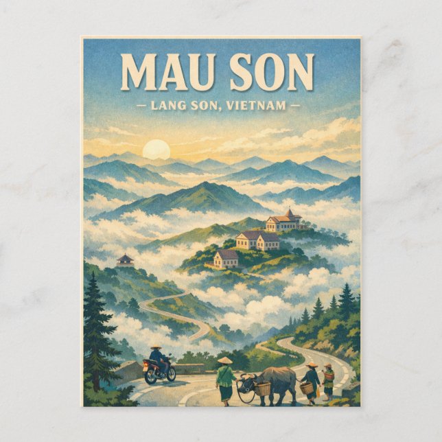 Mau Son Mountain, Lang Son, Vietnam Travel Postcard (Front)